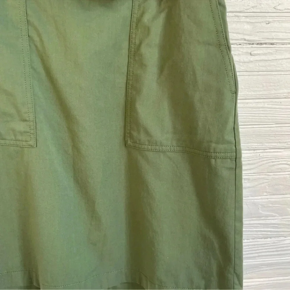 J. Crew Factory Olive Green Belted Utility Skirt